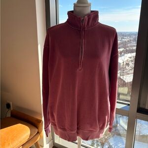 Abercrombie & Fitch Women's Mauve Half-Zip Sweater
